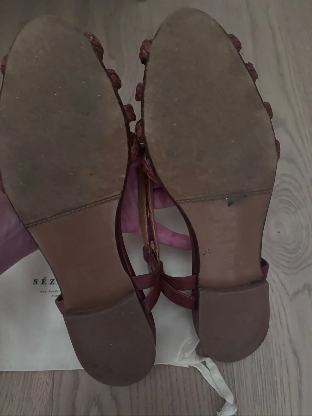 Sezane Leather Sandals — Brown - Picture 4 of 8